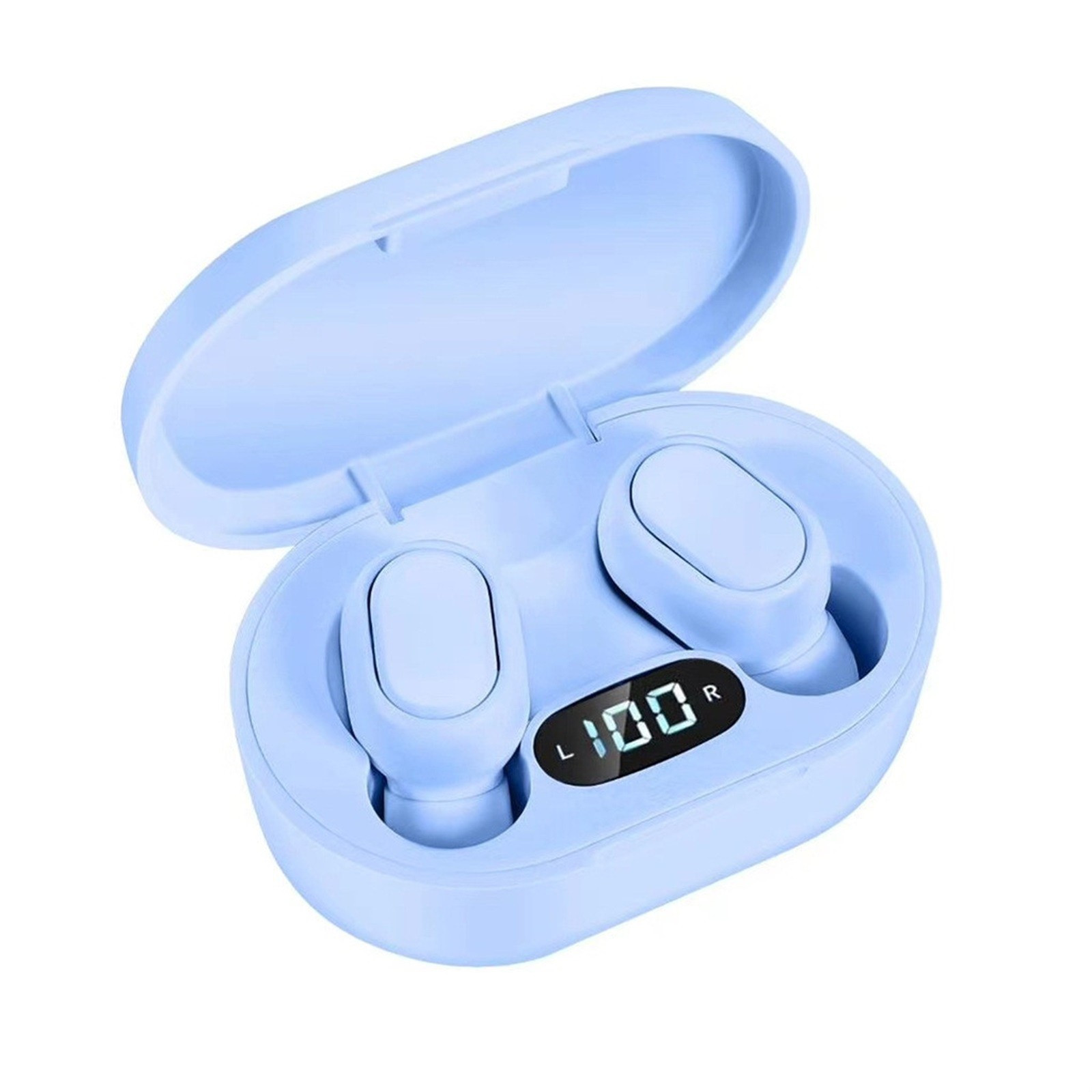 VALSEEL Headphones Wireless Bluetooth, E7S Binaural Bluetooth5.0 Gaming Headset with Battery Display In-ear Mini Type Macaron Color